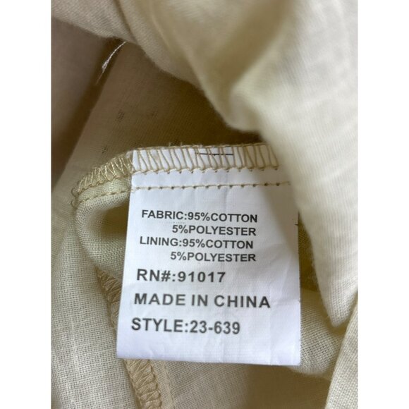 Solitaire Womens Denim Floral Eyelet Shirt Dress With Belt M Button Front Pastel - Picture 9 of 9